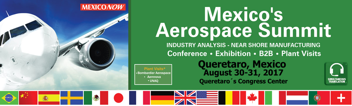 Mexico´s Aerospace Summit coming on August 30-31, 2017