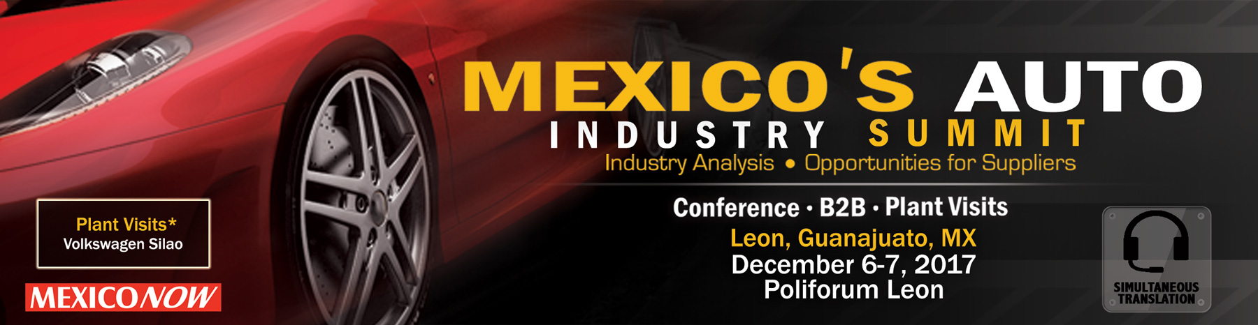 Mexico’s Auto Industry Summit on December 7-8, 2016
