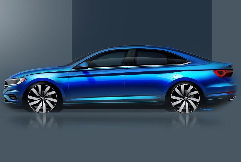 Volkswagen releases sketches of the all-new 2019 Jetta ahead of its debut in Detroit