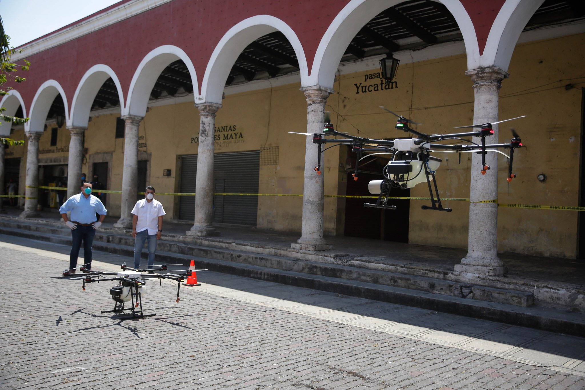Drones are utilized in order to sanitize Merida