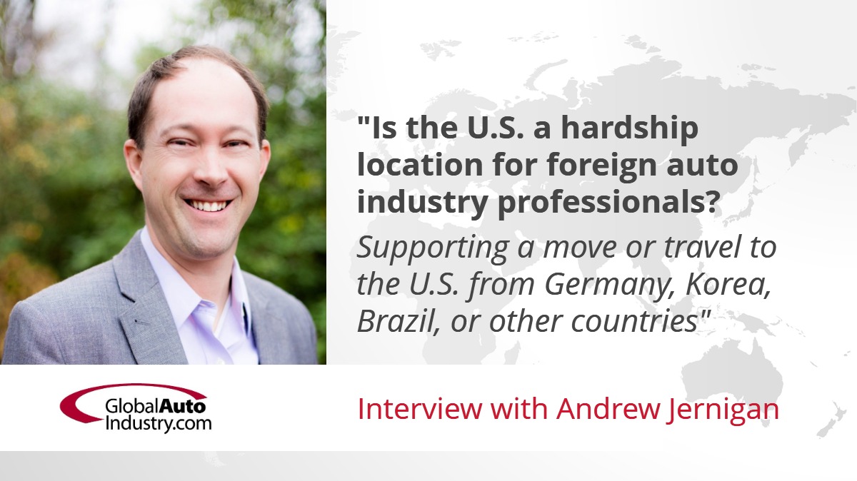 Is the U.S. a hardship location for foreign auto industry professionals?