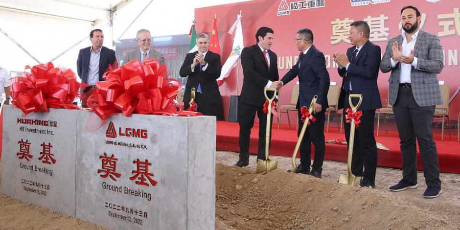 Lingong Machinery Group laid the first stone of its plant in Nuevo Leon