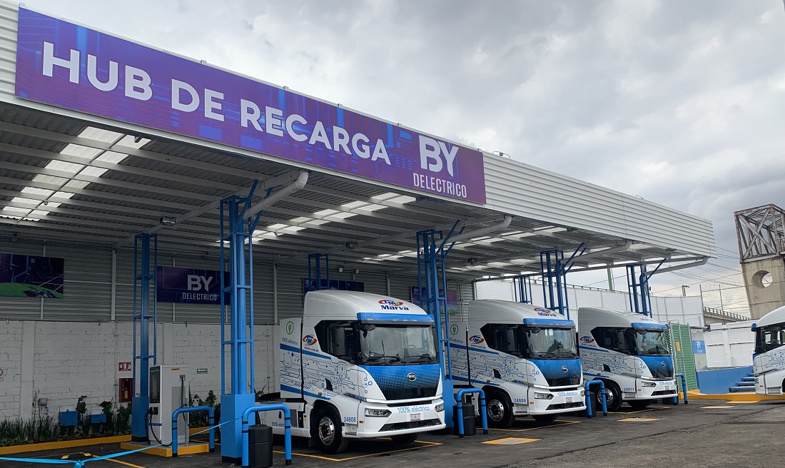 BYDeléctrico inaugurates first Mass Recharging Hub for trucks