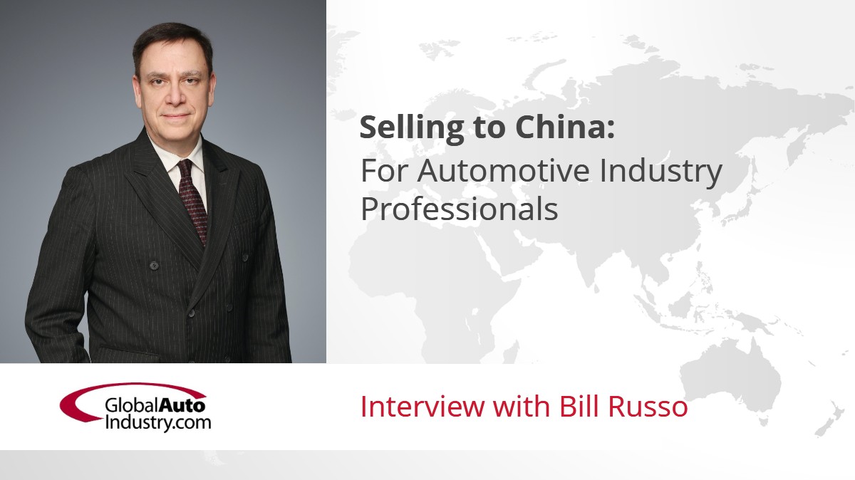 Selling to China: for Automotive Industry Professionals