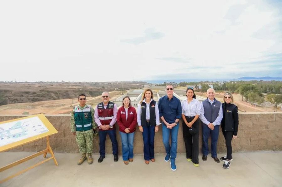 Newsom visits Tijuana and tours rehabilitation of treatment plant