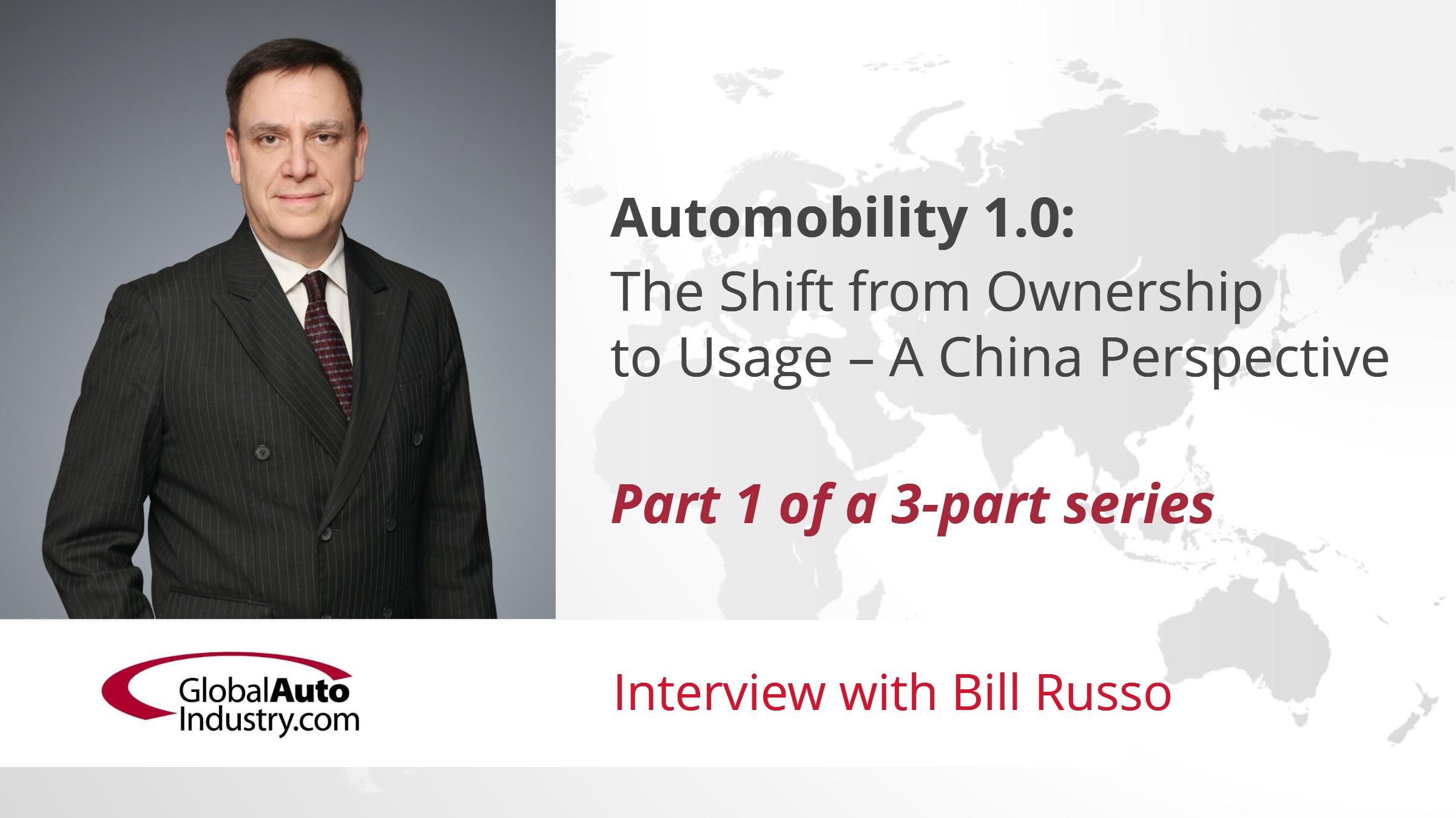 Automobility 1.0: The Shift from Ownership to Usage – A China Perspective